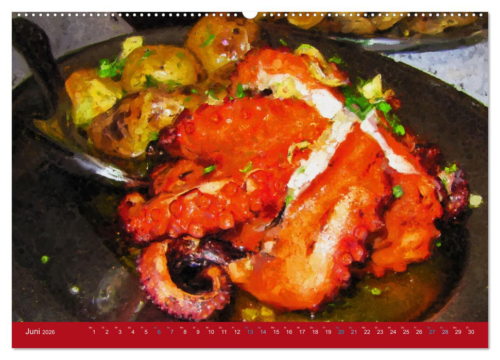 Meeresfrüchte - Gemalte Stillleben aus Poseidons Reich (CALVENDO Premium Wandkalender 2026)