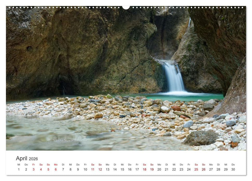 Wasser bewegt - Wasserfälle und Stromschnellen (CALVENDO Premium Wandkalender 2026)