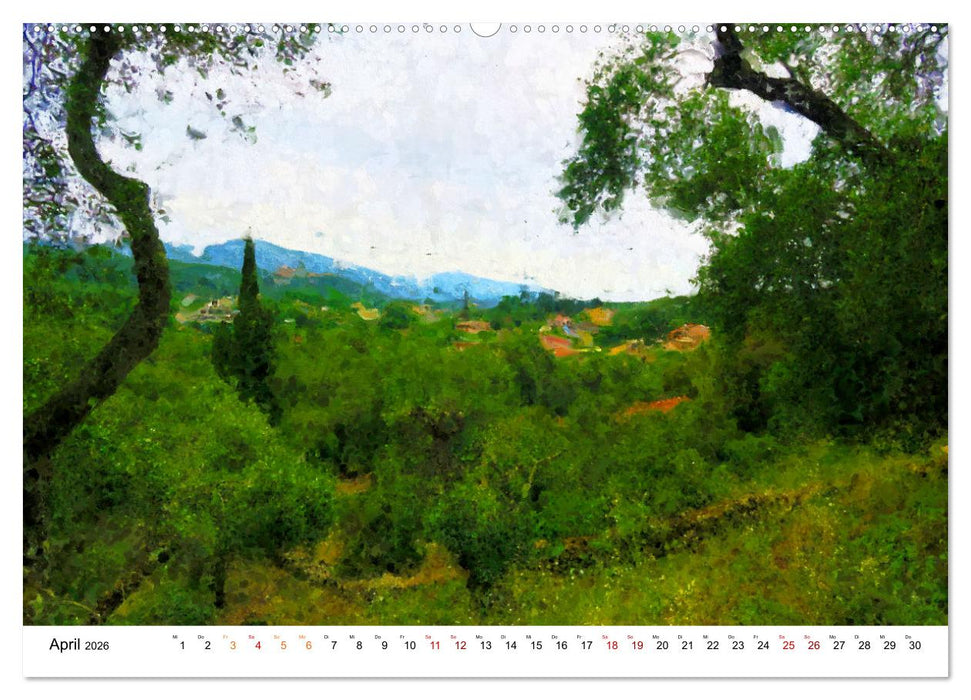 Grüne Insel Korfu - Städte und Landschaften der griechischen Insel (CALVENDO Wandkalender 2026)