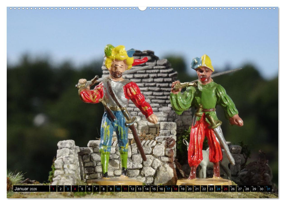 Landsknechte und Ritter im Modell (CALVENDO Premium Wandkalender 2026)