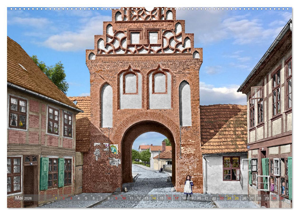 Sachsen-Anhalt - Orte zur Kaiserzeit in Farbe - Fotos restauriert und koloriert (CALVENDO Premium Wandkalender 2026)