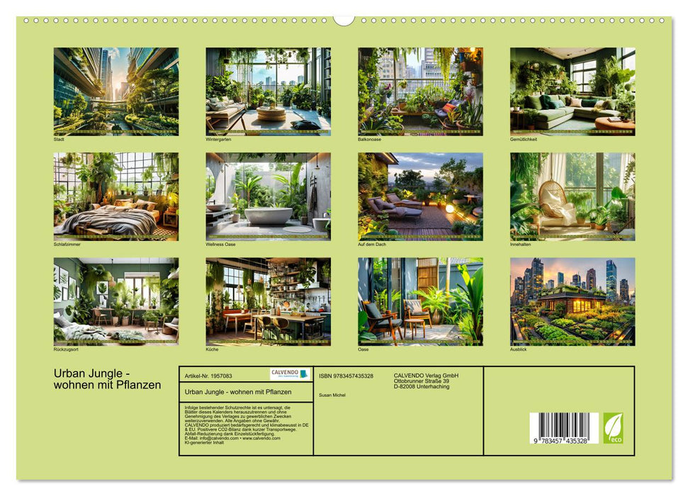 Urban Jungle - wohnen mit Pflanzen (CALVENDO Premium Wandkalender 2026)