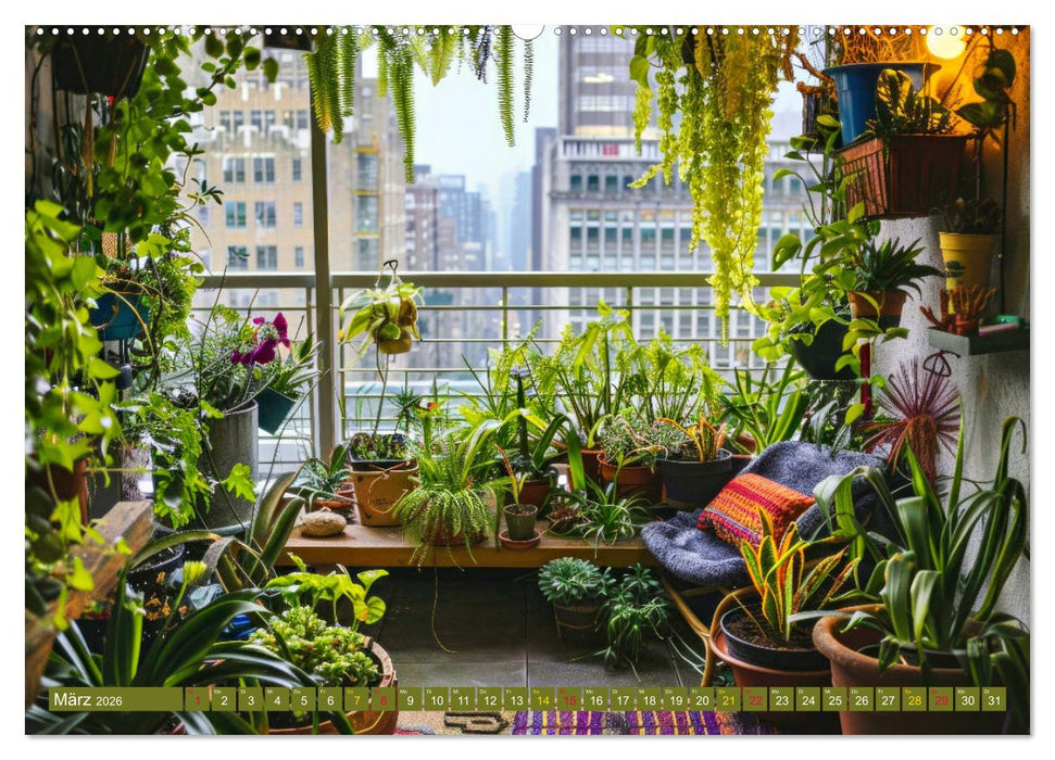 Urban Jungle - wohnen mit Pflanzen (CALVENDO Premium Wandkalender 2026)