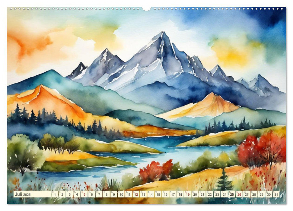 Sehnsucht Berge (CALVENDO Premium Wandkalender 2026)