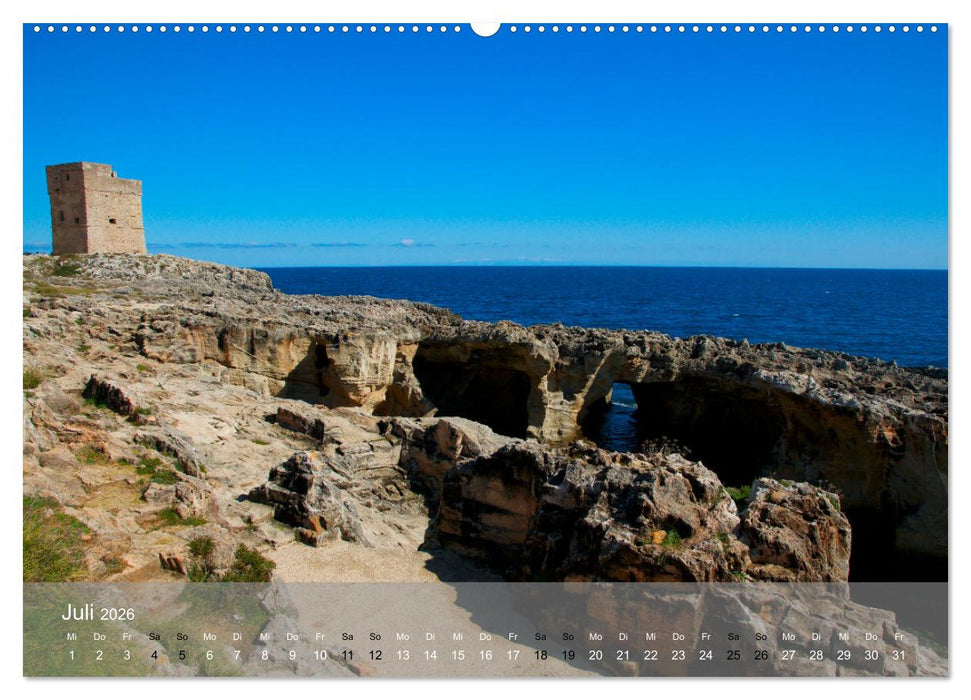 Der Küste entlang im Salento (CALVENDO Premium Wandkalender 2026)