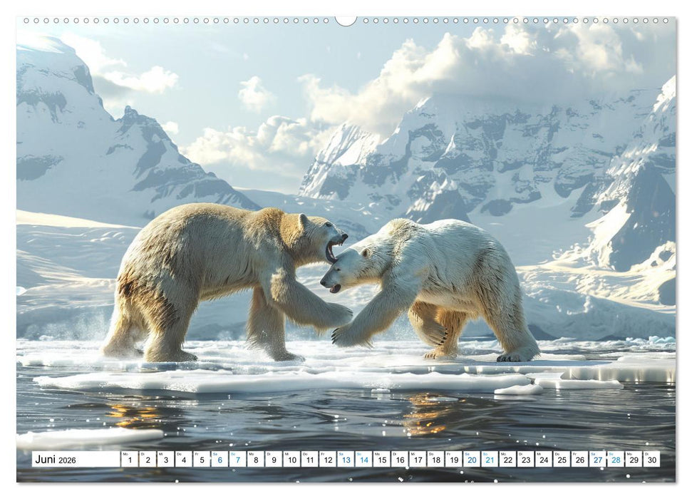 Weiße Wächter des Nordens: Ein Jahr im Reich der Eisbären (CALVENDO Wandkalender 2026)