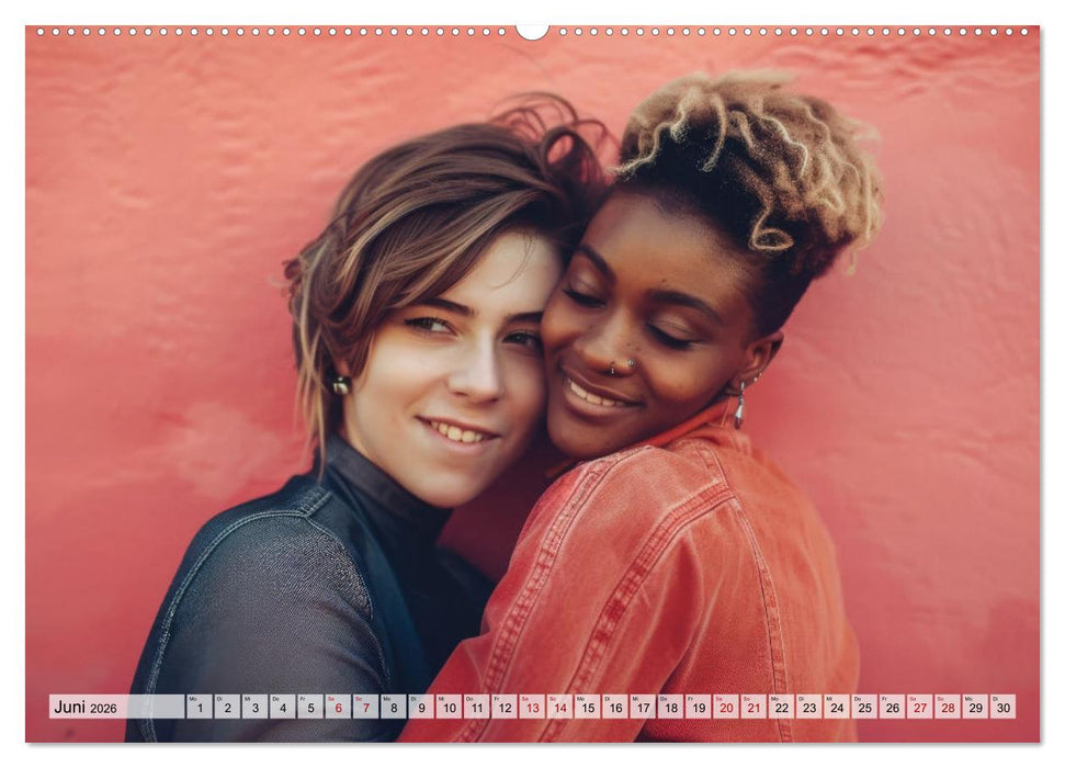 Farben der Liebe: Bunte Vielfalt des Herzens (CALVENDO Wandkalender 2026)