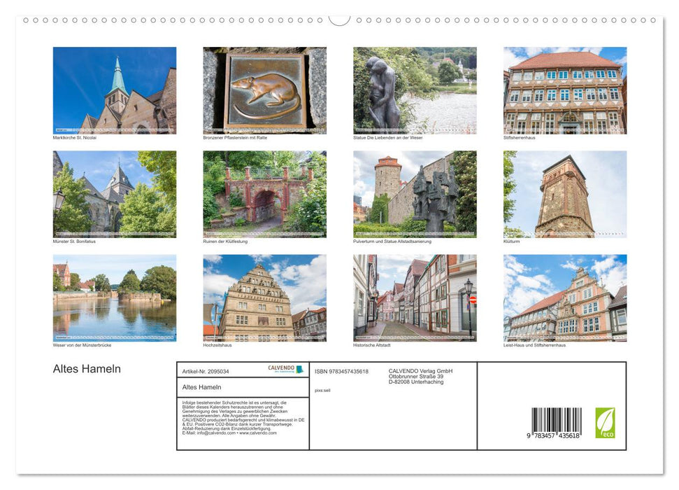 Altes Hameln (CALVENDO Premium Wandkalender 2026)