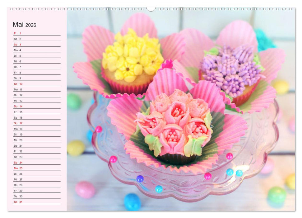 Für alle Naschkatzen! Süße Desserts und bunte Leckereien für das ganze Jahr! (CALVENDO Premium Wandkalender 2026)