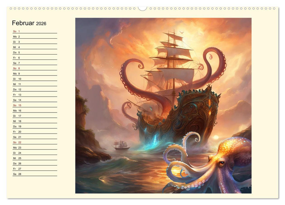 Meeresmythen (CALVENDO Premium Wandkalender 2026)