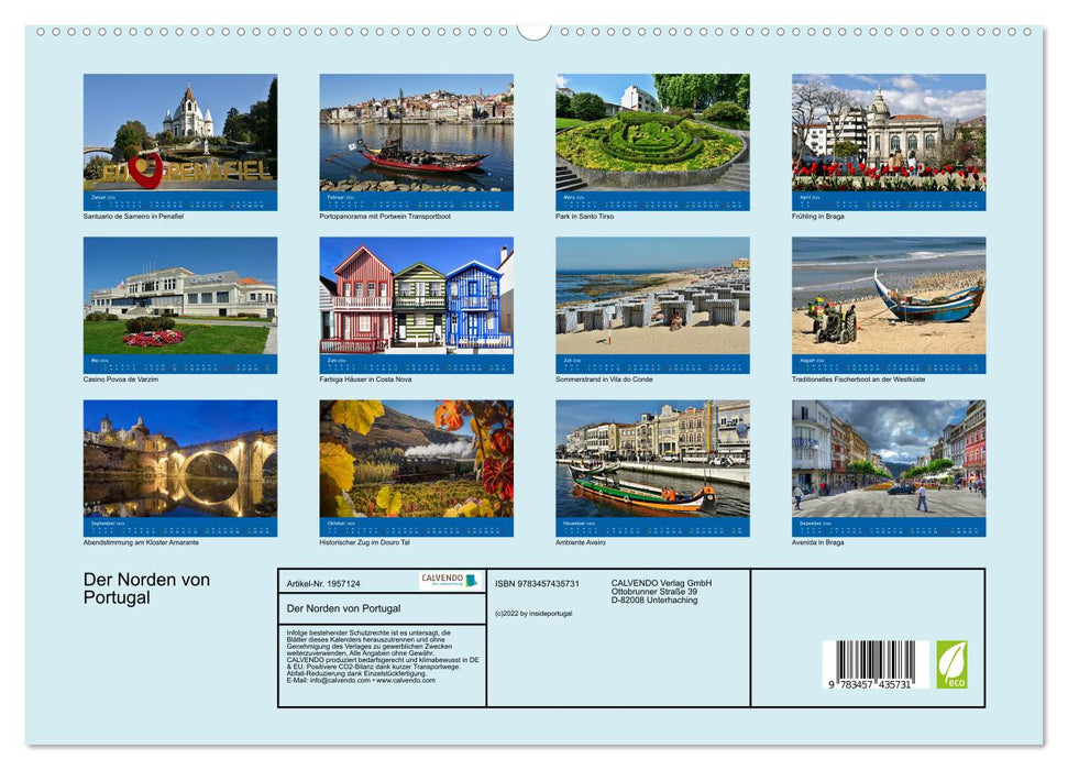 Der Norden von Portugal (CALVENDO Premium Wandkalender 2026)