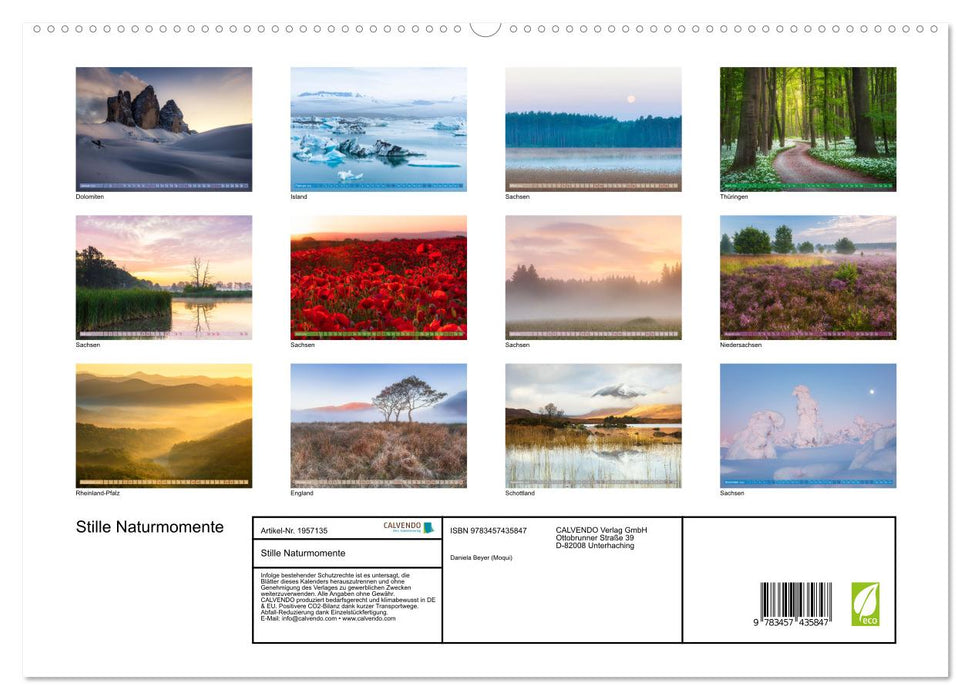 Stille Naturmomente (CALVENDO Premium Wandkalender 2026)