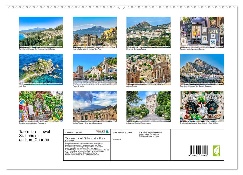 Taormina - Juwel Siziliens mit antikem Charme (CALVENDO Premium Wandkalender 2026)