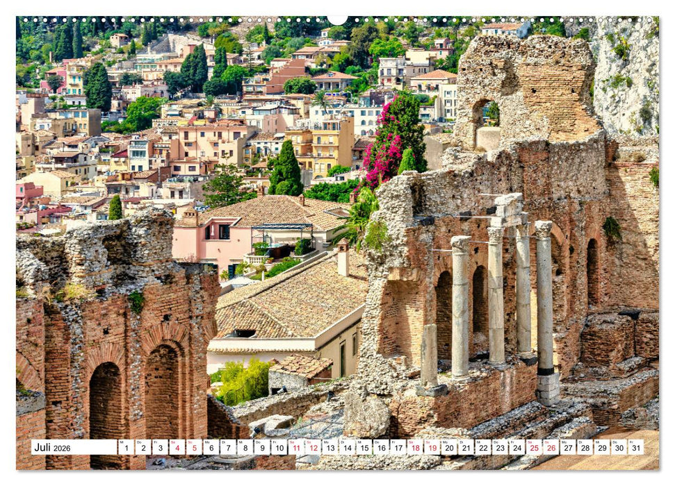 Taormina - Juwel Siziliens mit antikem Charme (CALVENDO Premium Wandkalender 2026)