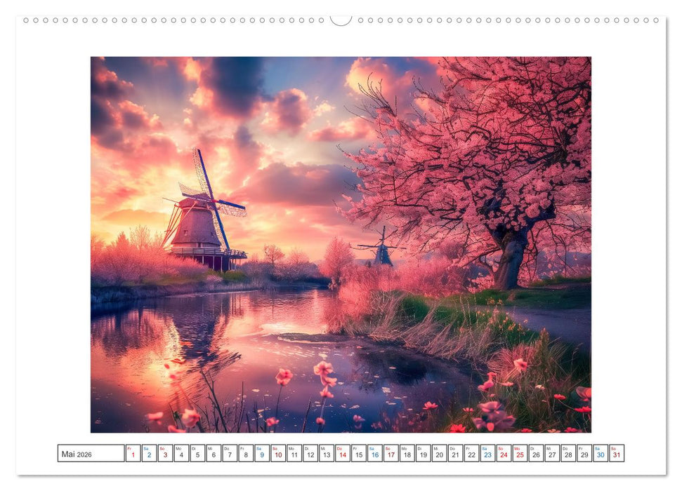 Im Reich der Windmühlen (CALVENDO Wandkalender 2026)