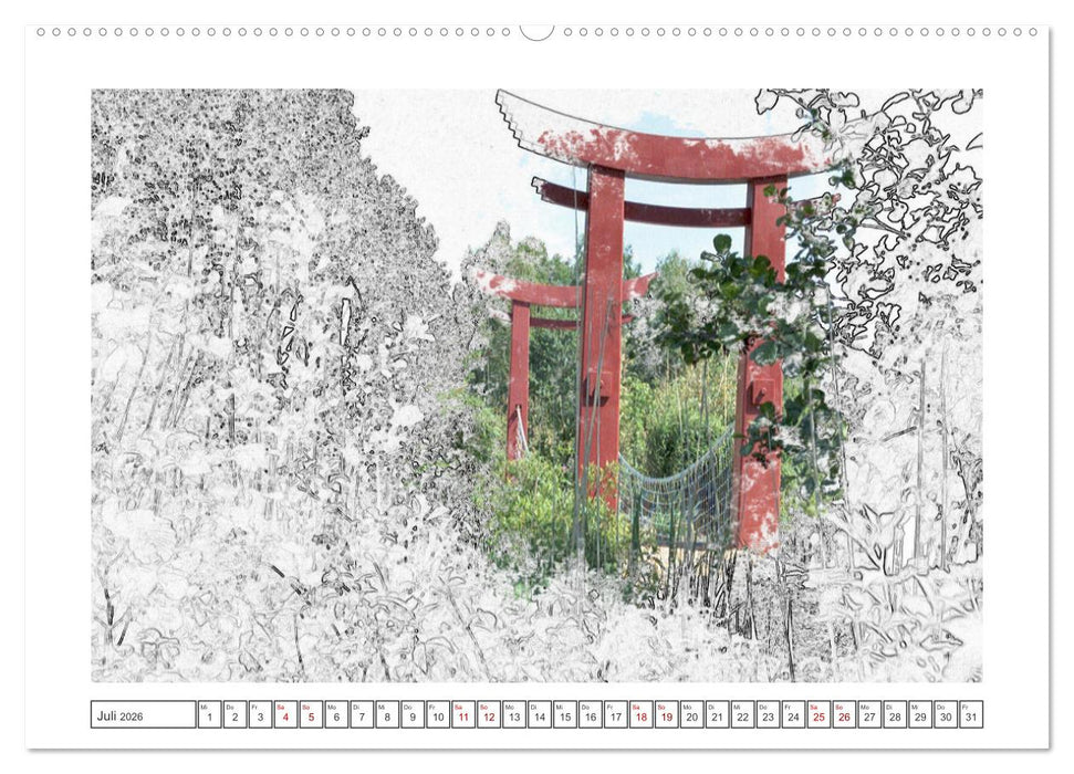 Skizzenbilder - Bilderskizzen (CALVENDO Premium Wandkalender 2026)