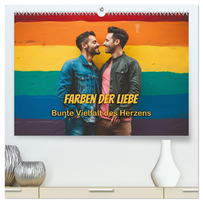 Farben der Liebe: Bunte Vielfalt des Herzens (CALVENDO Premium Wandkalender 2026)