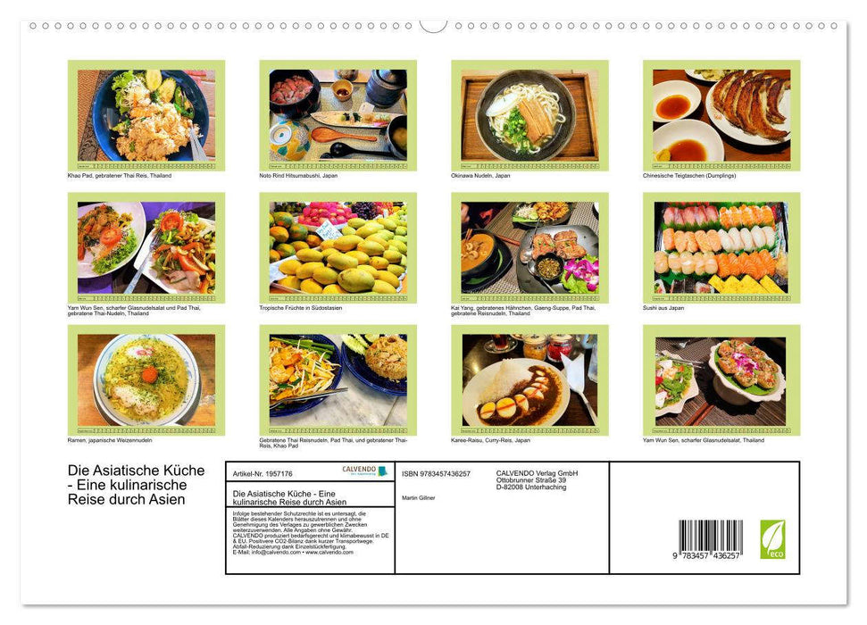 Die Asiatische Küche - Eine kulinarische Reise durch Asien (CALVENDO Premium Wandkalender 2026)