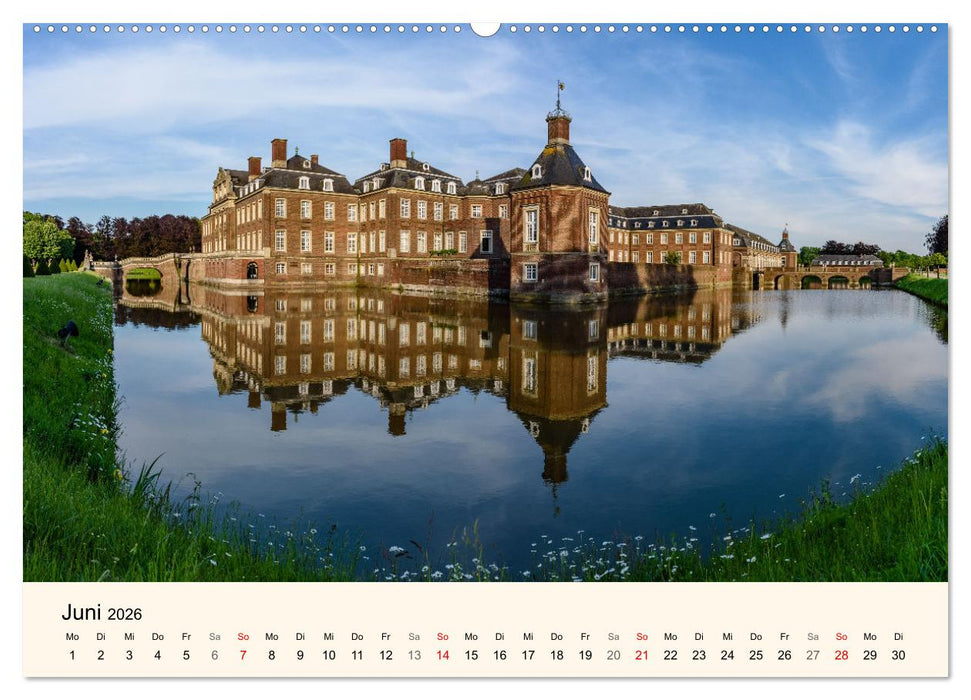 Schlösser und Burgen in NRW (CALVENDO Premium Wandkalender 2026)