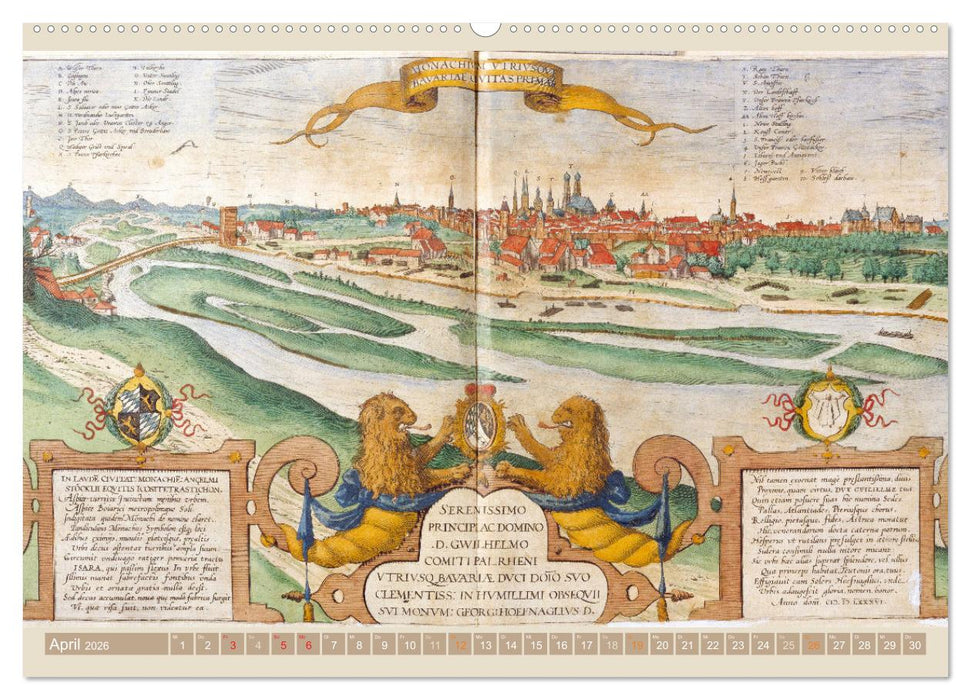 Städte mit Geschichte: Historische Zeichnungen, Stiche, Drucke (CALVENDO Premium Wandkalender 2026)
