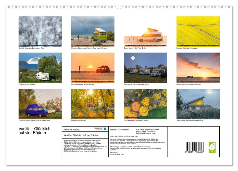 Vanlife - Glücklich auf vier Rädern (CALVENDO Premium Wandkalender 2026)