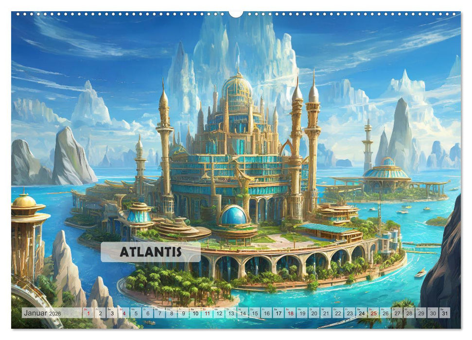 Sagenhafte Orte und Mythen (CALVENDO Premium Wandkalender 2026)