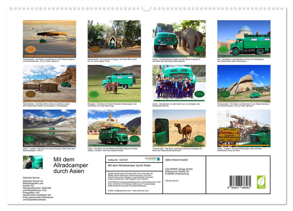 Mit dem Allradcamper durch Asien (CALVENDO Premium Wandkalender 2026)