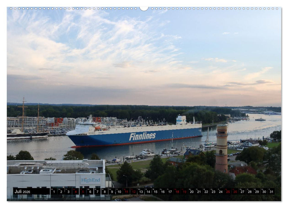 Shipspotting Travemünde (CALVENDO Premium Wandkalender 2026)