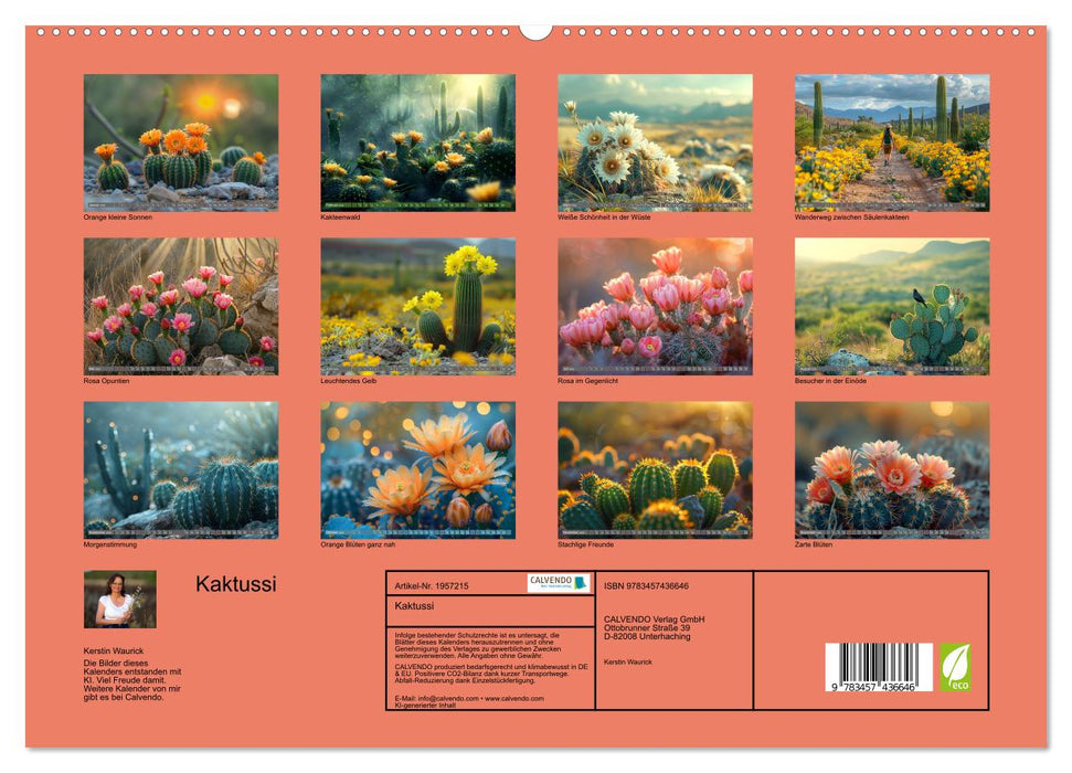 Kaktussi (CALVENDO Premium Wandkalender 2026)