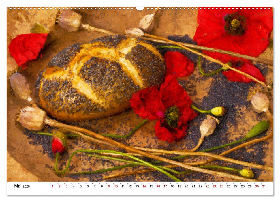 Bunte Mohnblumen - Impressionen der Mohnblüte in Acrylfarbe (CALVENDO Premium Wandkalender 2026)