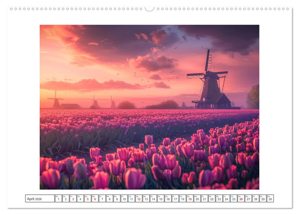 Im Reich der Windmühlen (CALVENDO Premium Wandkalender 2026)