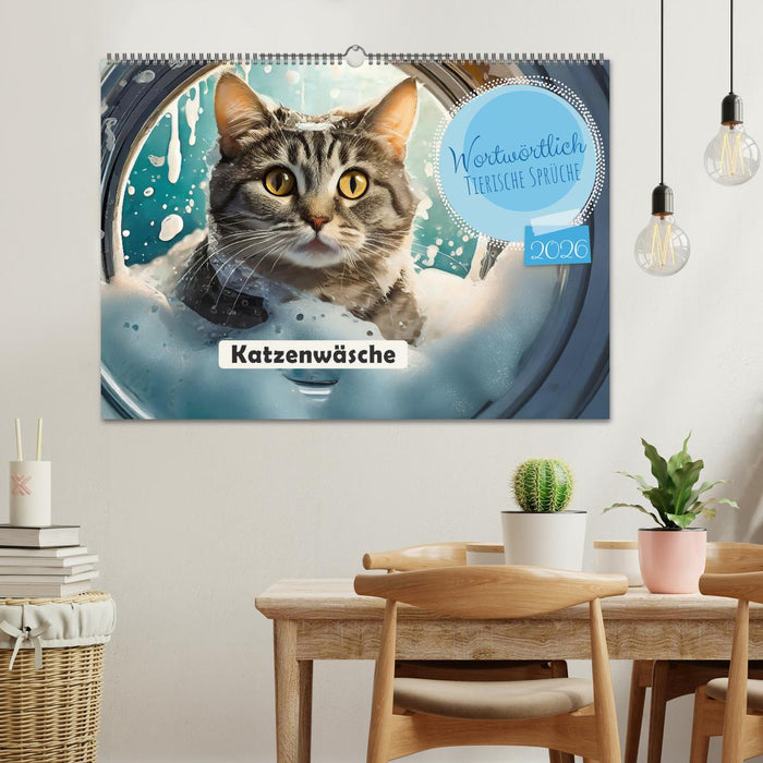 Wortwörtlich - Tierische Sprüche (CALVENDO Wandkalender 2026)