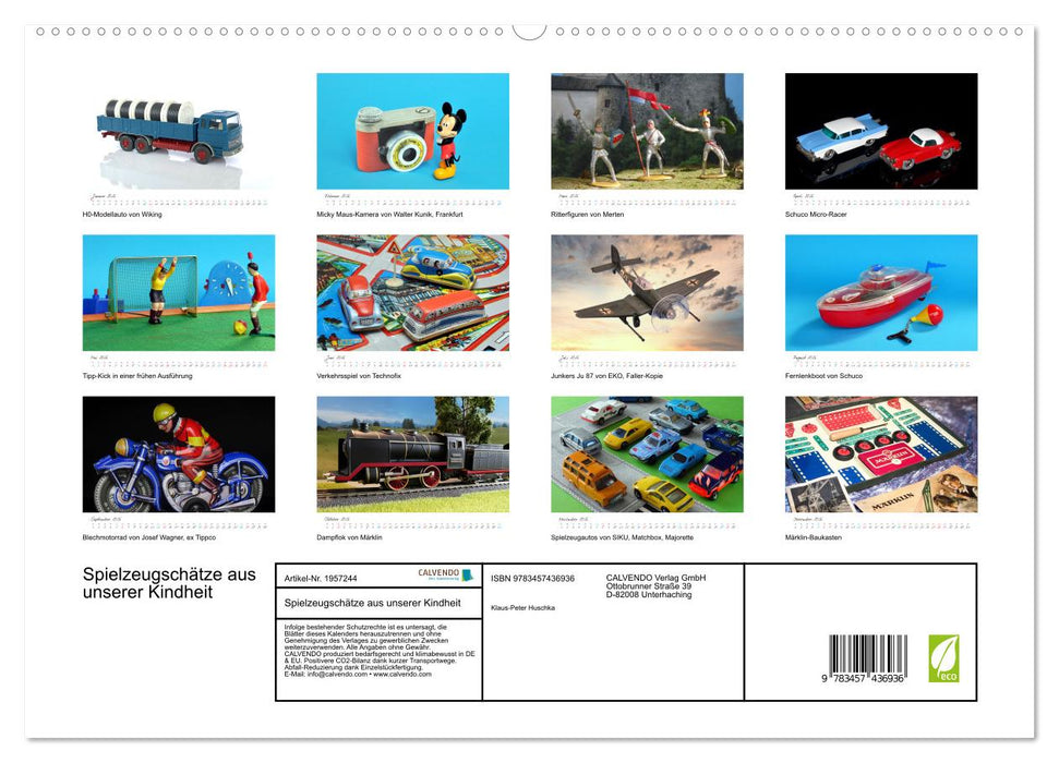 Spielzeugschätze aus unserer Kindheit (CALVENDO Premium Wandkalender 2026)