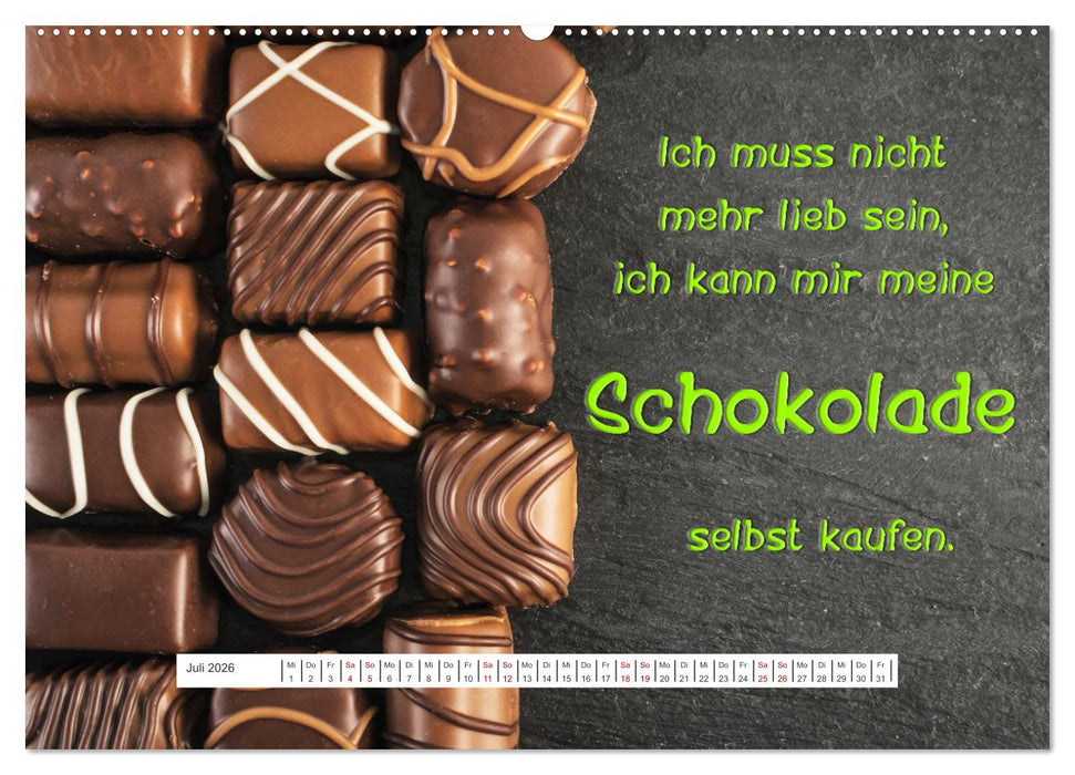 Schokoladen-Poesie (CALVENDO Premium Wandkalender 2026)