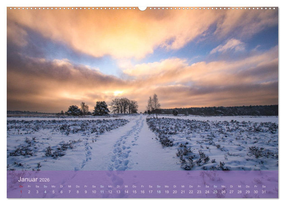 Naturschutzgebiet Lüneburger Heide (CALVENDO Premium Wandkalender 2026)