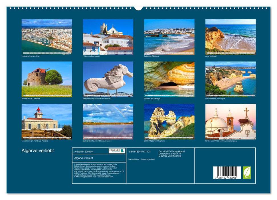 Algarve verliebt (CALVENDO Premium Wandkalender 2026)