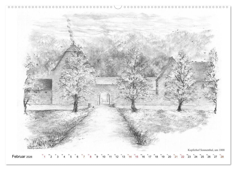 ZeitZeichnen - EinBlick in Stolbergs Geschichte (CALVENDO Premium Wandkalender 2026)