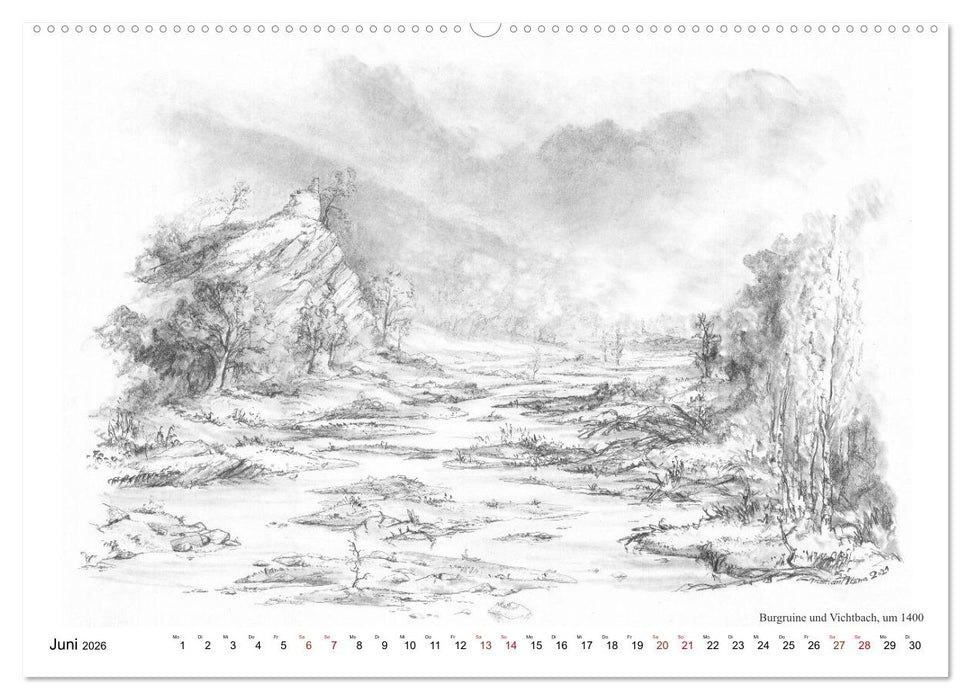 ZeitZeichnen - EinBlick in Stolbergs Geschichte (CALVENDO Premium Wandkalender 2026)