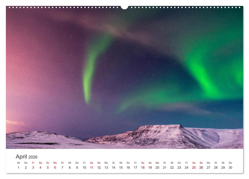 Polarlichter - Die bewundernswerten Lichter am Himmel. (CALVENDO Premium Wandkalender 2026)