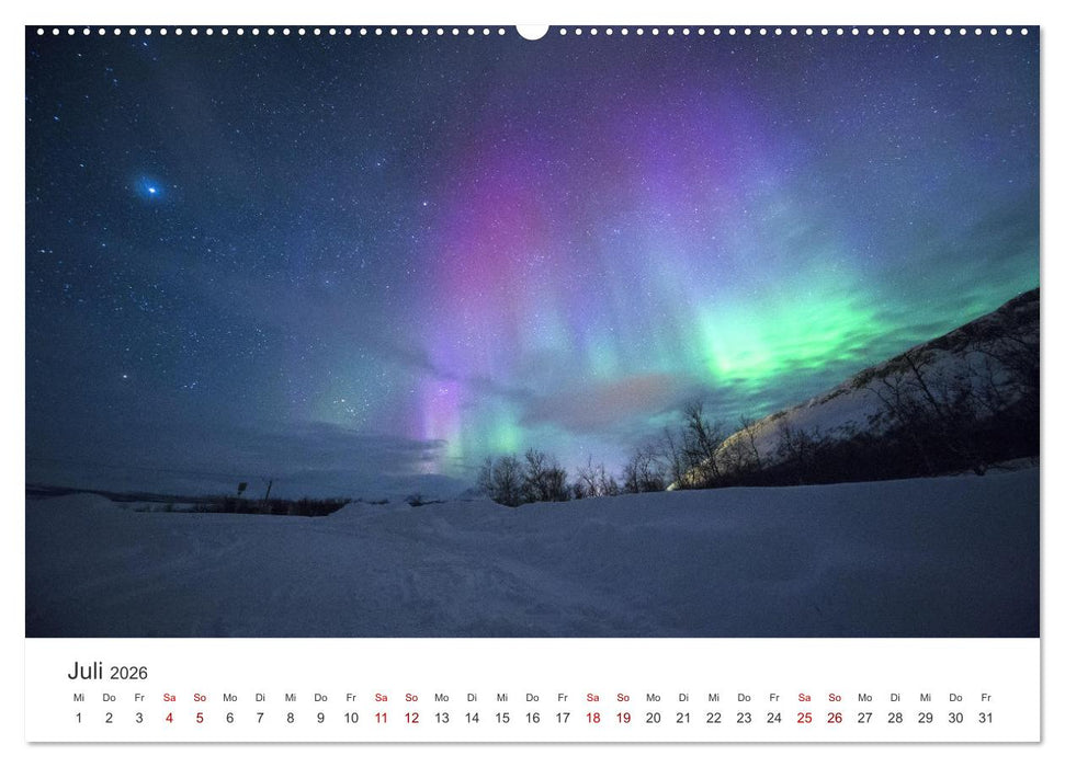 Polarlichter - Die bewundernswerten Lichter am Himmel. (CALVENDO Premium Wandkalender 2026)