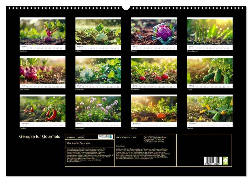 Gemüse für Gourmets (CALVENDO Wandkalender 2026)