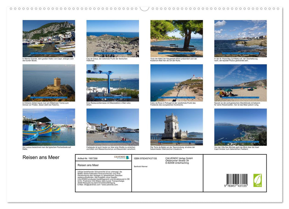 Reisen ans Meer (CALVENDO Premium Wandkalender 2026)