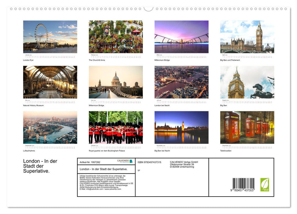London - In der Stadt der Superlative. (CALVENDO Premium Wandkalender 2026)