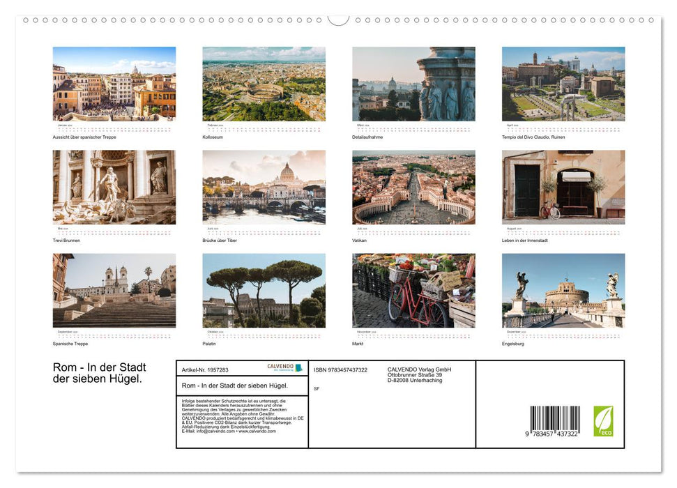 Rom - In der Stadt der sieben Hügel. (CALVENDO Premium Wandkalender 2026)