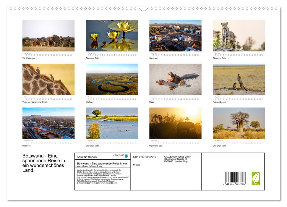 Botswana - Eine spannende Reise in ein wunderschönes Land. (CALVENDO Premium Wandkalender 2026)