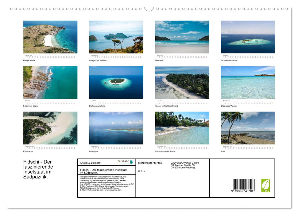 Fidschi - Der faszinierende Inselstaat im Südpazifik. (CALVENDO Premium Wandkalender 2026)