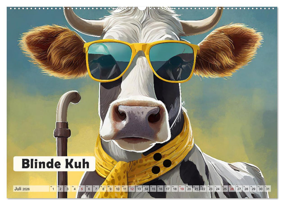 Wortwörtlich - Tierische Sprüche (CALVENDO Premium Wandkalender 2026)