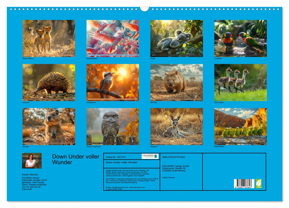 Down Under voller Wunder (CALVENDO Wandkalender 2026)