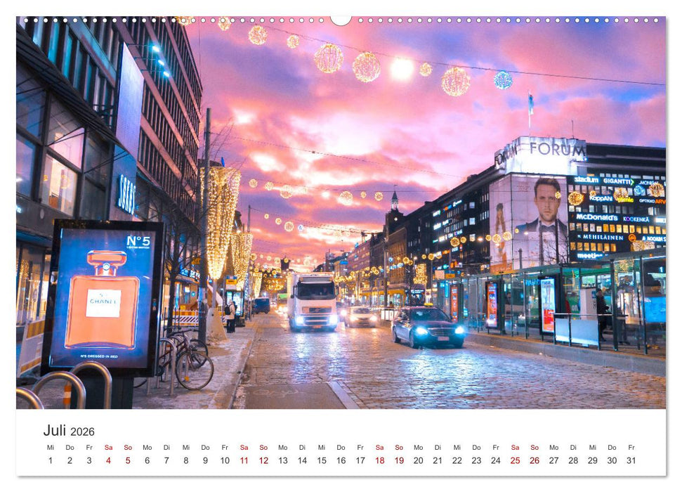 Helsinki - Eine wunderschöne Reise in die finnische Hauptstadt. (CALVENDO Premium Wandkalender 2026)