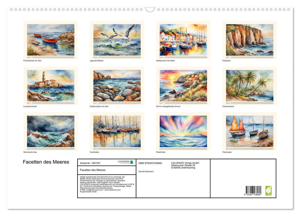 Facetten des Meeres (CALVENDO Wandkalender 2026)